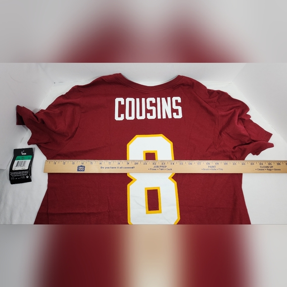 NWT The Nike Tee Kirk Cousins #8 Athletic Cut Size Extra Large, Burgundy & Gold - Picture 11 of 13